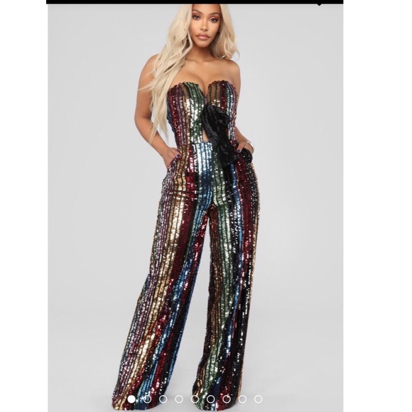 Fashion Nova Other - Rainbow sequence jumpsuit